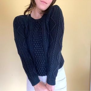 100% chunky cable knit sweater